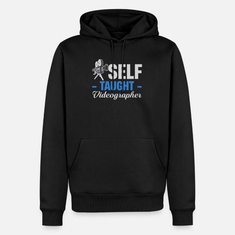 Autodidacte, Vidéaste, Drôle - Sweat à capuche Premium bio Homme - noir