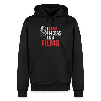 Ich Liebe Kameras Und Filme Videofilmer Vlogging - Männer Premium Bio Hoodie - Schwarz - Vorne - Nico (187cm)