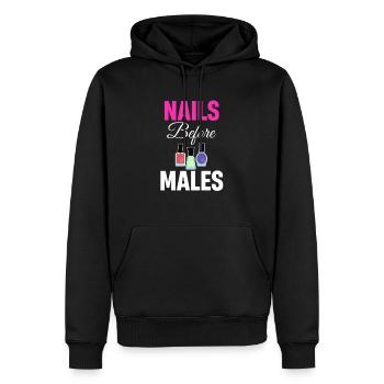 Nägel Vor Männern Kunst Manikürist Groomer - Männer Premium Bio Hoodie - Schwarz - Vorne - Nico (187cm)