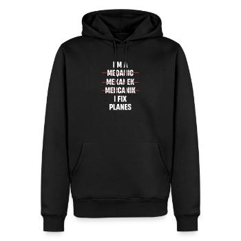Ich Bin Ein Ich Fix Flugzeuge Flugzeugmechaniker - Männer Premium Bio Hoodie - Schwarz - Vorne - Nico (187cm)