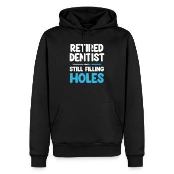 Un dentiste à la retraite comble toujours les trous - Sweat à capuche Premium bio Homme - noir - Devant - Nico (187cm)