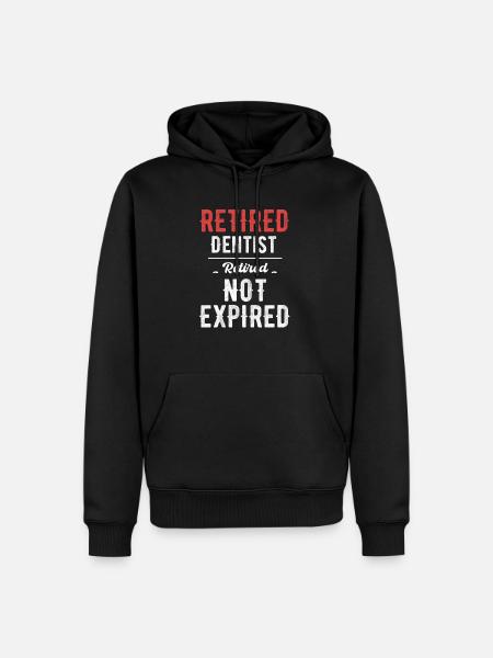 Retired dentist, retired, non - Men’s Premium Organic Hoodie - black