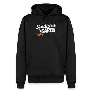 Süchtig Nach Kohlenhydraten Liebhaber Frühstück - Männer Premium Bio Hoodie - Schwarz - Vorne - Nico (187cm)