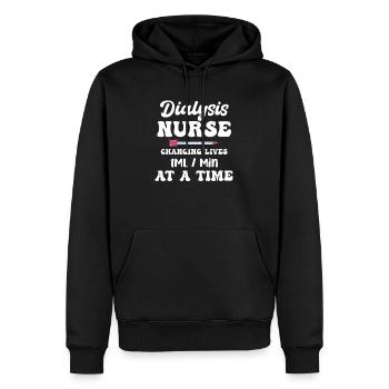 Dialyse-krankenschwester Verändert Leben 1 Ml/min - Männer Premium Bio Hoodie - Schwarz - Vorne - Nico (187cm)