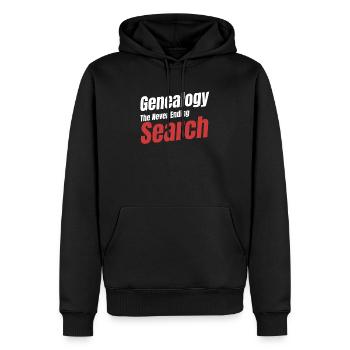 Genealogie Die Unendliche Suche Historiker - Männer Premium Bio Hoodie - Schwarz - Vorne - Nico (187cm)