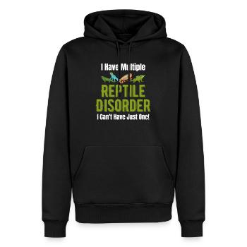 Ich Habe Eine Multiple Reptilienstörung - Männer Premium Bio Hoodie - Schwarz - Vorne - Nico (187cm)