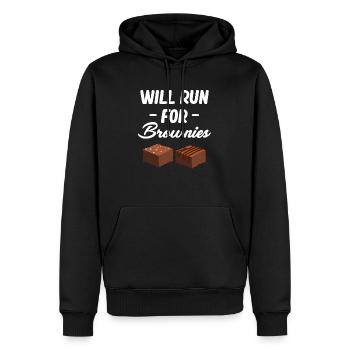 Runs for Brownies Fudge Cookie Marshmallow Smores - Sweat à capuche Premium bio Homme - noir - Devant - Nico (187cm)