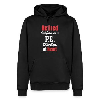 Glück Ist, Ein Pensionierter Sportlehrer Und - Männer Premium Bio Hoodie - Schwarz - Vorne - Nico (187cm)