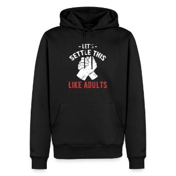 Lassen Sie Uns Das Wie Den Armwrestler-wettbewerb - Männer Premium Bio Hoodie - Schwarz - Vorne - Nico (187cm)