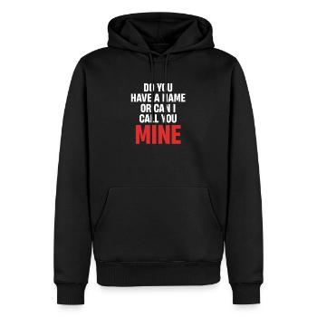 Avez-vous un nom ou puis-je vous appeler ? - Sweat à capuche Premium bio Homme - noir - Devant - Nico (187cm)