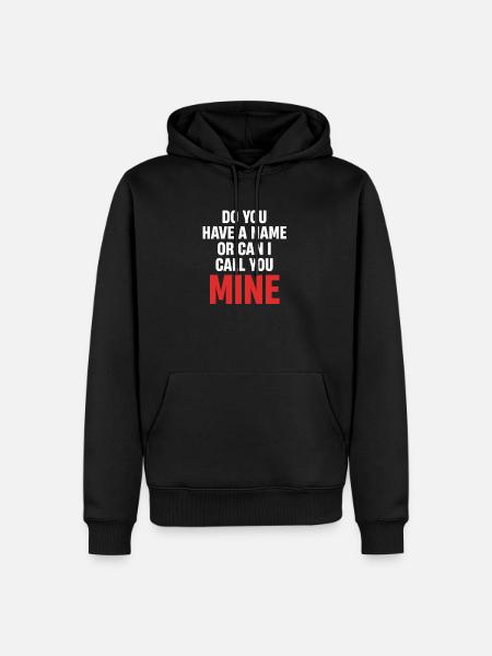 Hast Du Einen Namen Oder Kannst Ich Dich Meinen - Herre Premium økologisk hoodie - sort