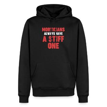Leichenbestatter Haben Immer Einen Steifen - Männer Premium Bio Hoodie - Schwarz - Vorne - Nico (187cm)