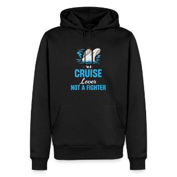 Je suis un amateur de croisières, pas un - Sweat à capuche Premium bio Homme - noir - Devant - Nico (187cm)
