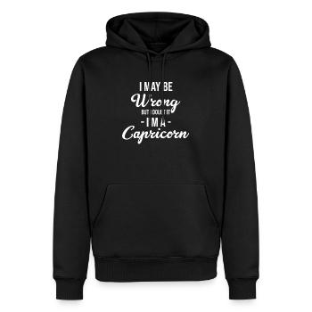 Je me trompe peut-être, mais j’en doute, je - Sweat à capuche Premium bio Homme - noir - Devant - Nico (187cm)