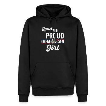 Lautes Stolzes Dominikanisches Mädchen Camiseta - Männer Premium Bio Hoodie - Schwarz - Vorne - Nico (187cm)