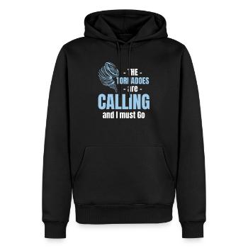 Die Tornados Rufen Und Ich Muss Lustig Werden - Männer Premium Bio Hoodie - Schwarz - Vorne - Nico (187cm)