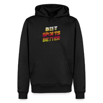 Les meilleurs sports, les meilleurs paris hippiques, - Sweat à capuche Premium bio Homme - noir - Devant - Nico (187cm)