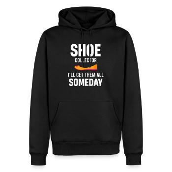 Schuhsammler Ich Werde Sie Alle Eines Tages - Männer Premium Bio Hoodie - Schwarz - Vorne - Nico (187cm)
