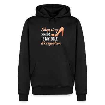 Schuhe Einkaufen Ist Meine Einzige Beschäftigung - Männer Premium Bio Hoodie - Schwarz - Vorne - Nico (187cm)
