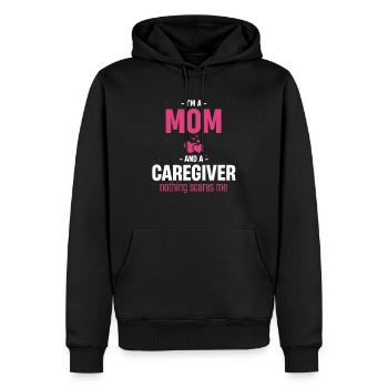 Ich Bin Eine Mutter Und Eine Fürsorgerin, Nichts - Männer Premium Bio Hoodie - Schwarz - Vorne - Nico (187cm)