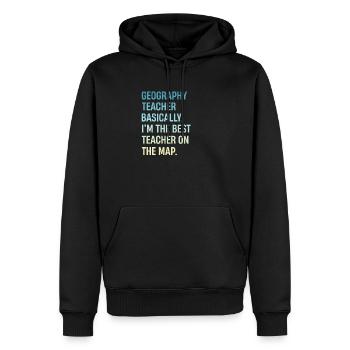 Im Grunde Bin Ich Der Beste Lehrer Auf Der - Männer Premium Bio Hoodie - Schwarz - Vorne - Nico (187cm)