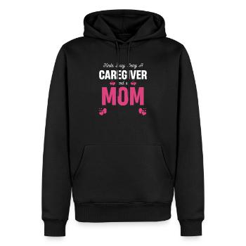 Irgendwie Damit Beschäftigt, Eine Pflegekraft Und - Männer Premium Bio Hoodie - Schwarz - Vorne - Nico (187cm)