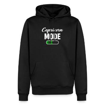 Mode Capricorne pour des horoscopes amusants - Sweat à capuche Premium bio Homme - noir - Devant - Nico (187cm)