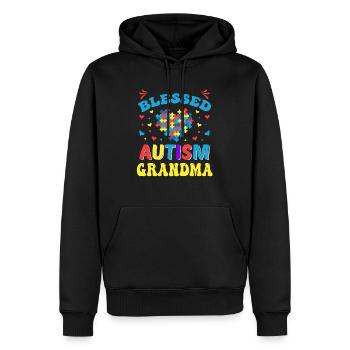 Gesegnete Autismus Oma Adhs Familie Passende Oma - Männer Premium Bio Hoodie - Schwarz - Vorne - Nico (187cm)