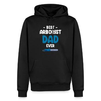 Bester Baumpfleger-vater Aller Zeiten - Männer Premium Bio Hoodie - Schwarz - Vorne - Nico (187cm)