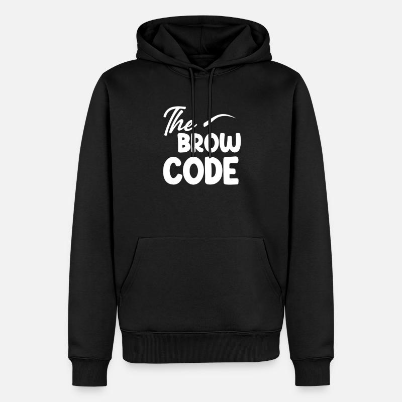 L’esthéticienne sourcilière code sourcils - Sweat à capuche Premium bio Homme - noir