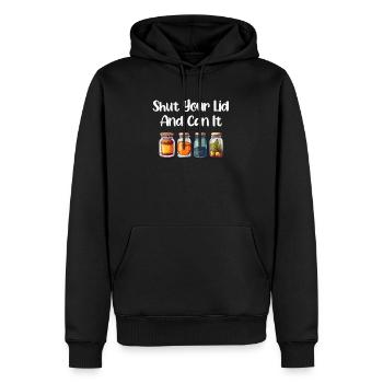 Schließen Sie Ihren Deckel Und Können Sie Es - Männer Premium Bio Hoodie - Schwarz - Vorne - Nico (187cm)