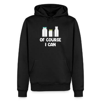 Bien sûr, je peux conserver la saison des conserves - Sweat à capuche Premium bio Homme - noir - Devant - Nico (187cm)