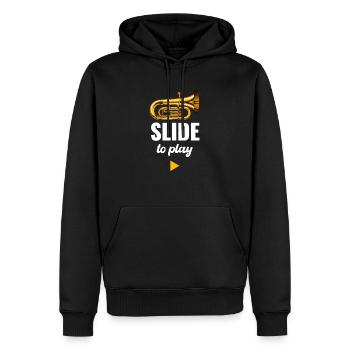 Slide To Play Posaunist Musiker Bassist Chor - Männer Premium Bio Hoodie - Schwarz - Vorne - Nico (187cm)