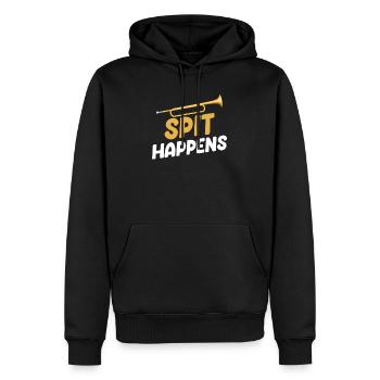 Spit Happens Posaunist, Musiker, Bassist, Chor, - Männer Premium Bio Hoodie - Schwarz - Vorne - Nico (187cm)
