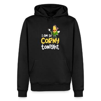 Ich Bin Heute Abend So Kitschig. Mais-wortspiele, - Männer Premium Bio Hoodie - Schwarz - Vorne - Nico (187cm)