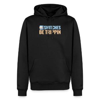 Switch Be Trippin Opérateur Drôle Électricien Monteur de lignes - Sweat à capuche Premium bio Homme - noir - Devant - Nico (187cm)
