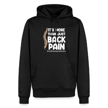 C’est plus qu’une simple scoliose dorsale - Sweat à capuche Premium bio Homme - noir - Devant - Nico (187cm)