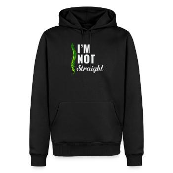 Je ne suis pas vraiment sensibilisé à la scoliose - Sweat à capuche Premium bio Homme - noir - Devant - Nico (187cm)