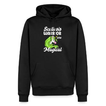 Skoliose-krieger Sind Ein Medikament Gegen - Männer Premium Bio Hoodie - Schwarz - Vorne - Nico (187cm)