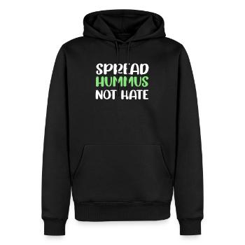 Spread Hummus Not Hate Glutenfreie Falafel - Männer Premium Bio Hoodie - Schwarz - Vorne - Nico (187cm)