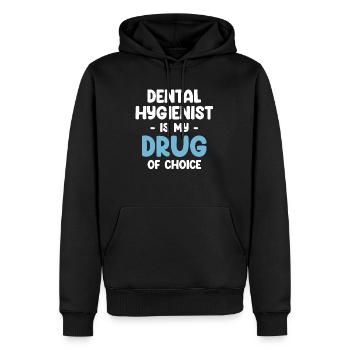 Dentalhygienikerin Ist Mein Medikament Der Wahl - Männer Premium Bio Hoodie - Schwarz - Vorne - Nico (187cm)