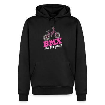 Les Bmx sont pour - Sweat à capuche Premium bio Homme - noir - Devant - Nico (187cm)