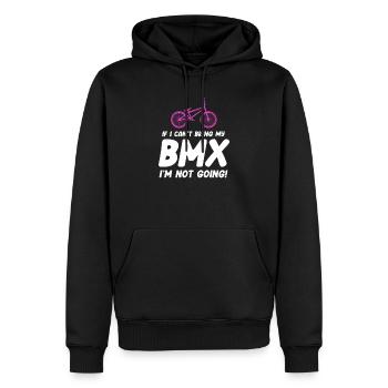 Si je ne peux pas apporter mon bmx, j’irai - Sweat à capuche Premium bio Homme - noir - Devant - Nico (187cm)