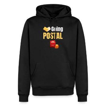 Going Post, Funny Worker, Postman, Postman - Men’s Premium Organic Hoodie - black - Front - Nico (187cm)