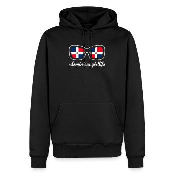 Fille dominicaine Life Pride Camiseta - Sweat à capuche Premium bio Homme - noir - Devant - Nico (187cm)