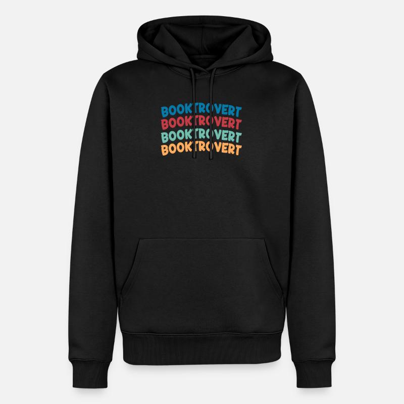 Bookverted Book Lover Bookworm - Sweat à capuche Premium bio Homme - noir