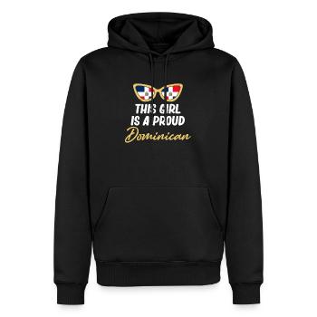 Cette fille est une fière Dominicaine - Sweat à capuche Premium bio Homme - noir - Devant - Nico (187cm)