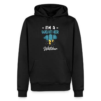 Ich Bin Ein Wetterbeobachter Lustiger Meteorologe - Männer Premium Bio Hoodie - Schwarz - Vorne - Nico (187cm)