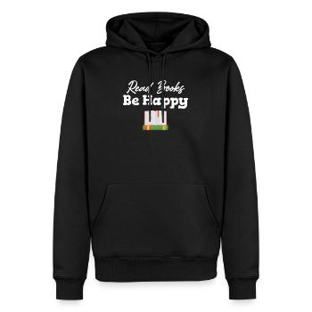 Lecture de livres Be Happy Bookworm Library - Sweat à capuche Premium bio Homme - noir - Devant - Nico (187cm)