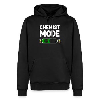 Mode chimiste pour une physique des particules amusante - Sweat à capuche Premium bio Homme - noir - Devant - Nico (187cm)